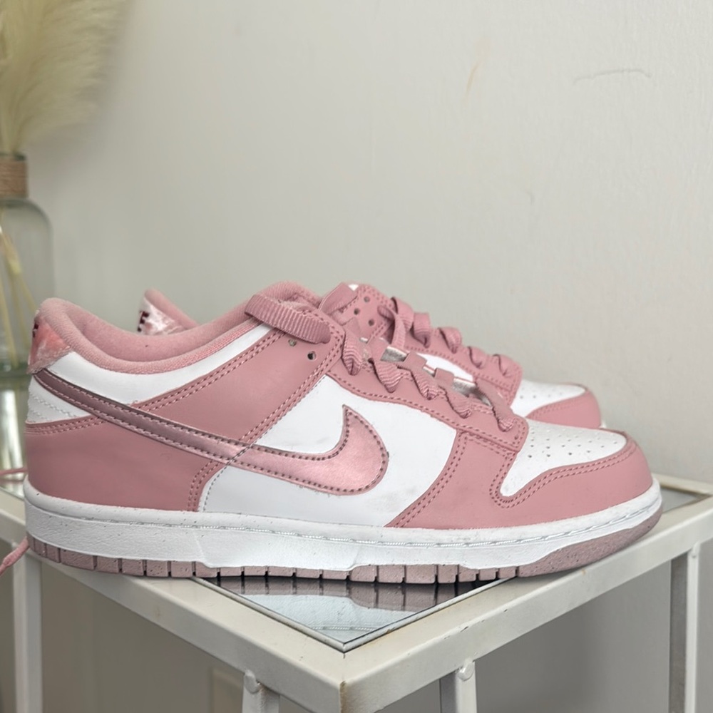 Nike Pink and White Dunks